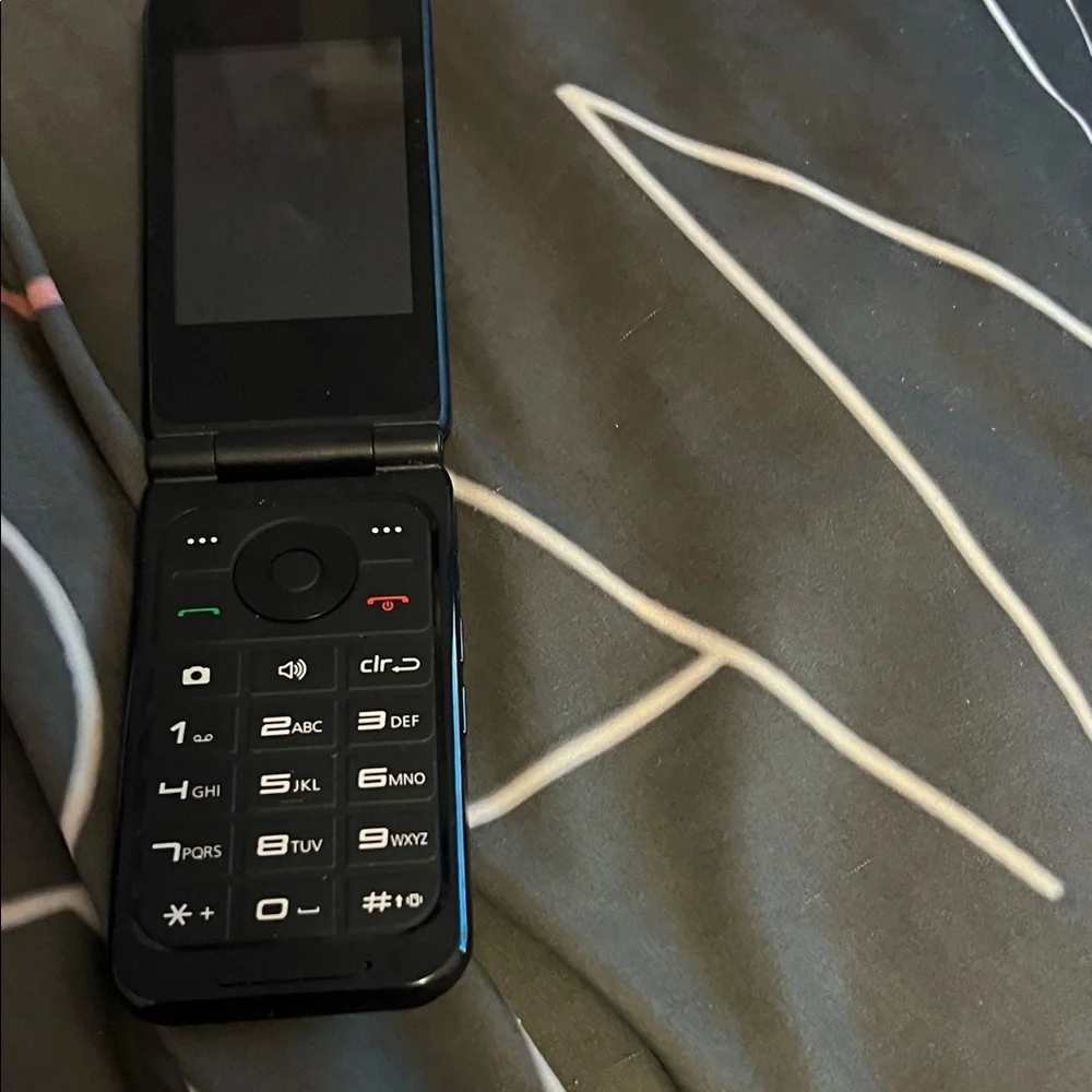 Sleek Black Flip Phone
